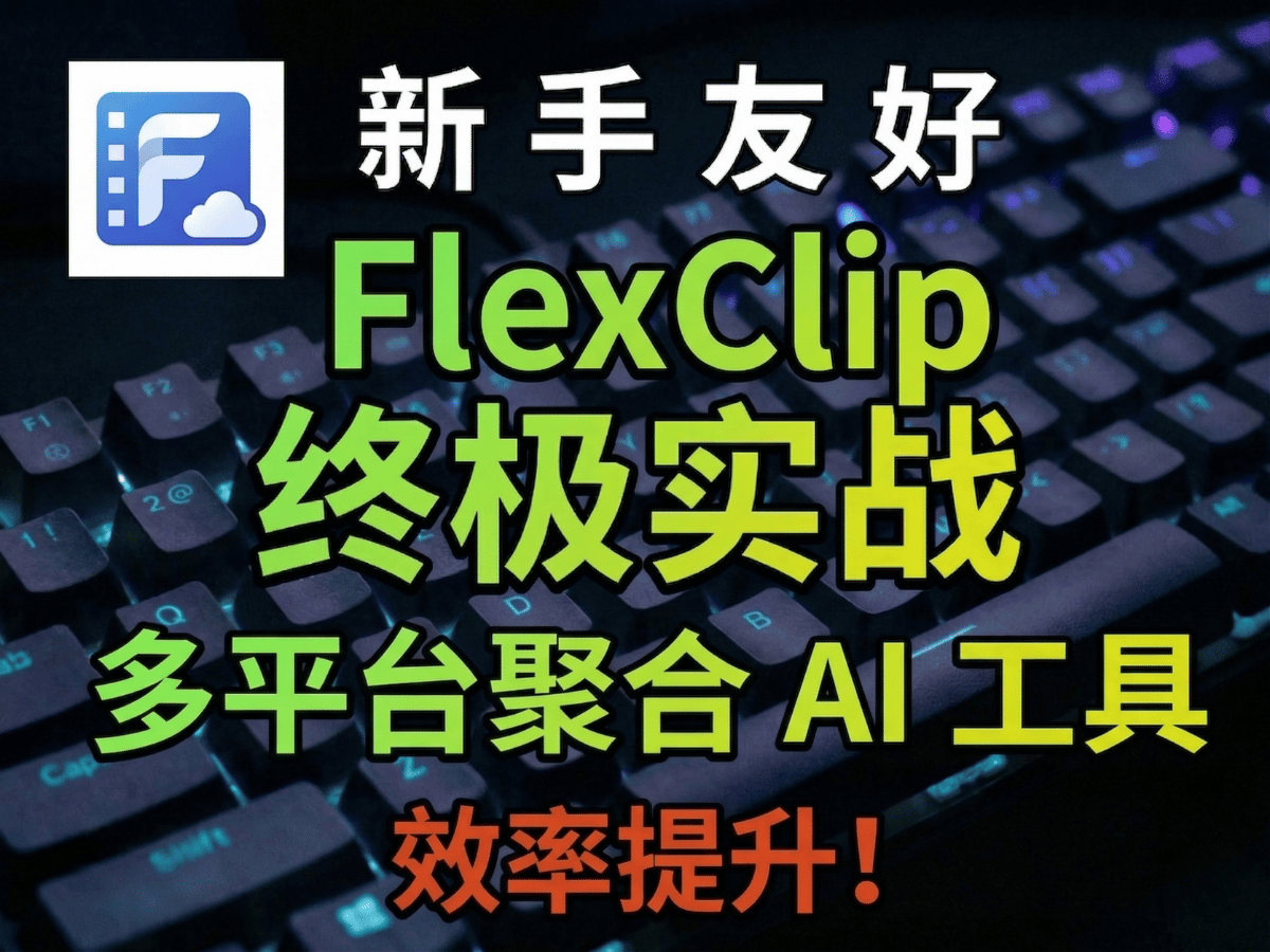 FlexClip 多平台聚合AI工具的尺寸界面截图