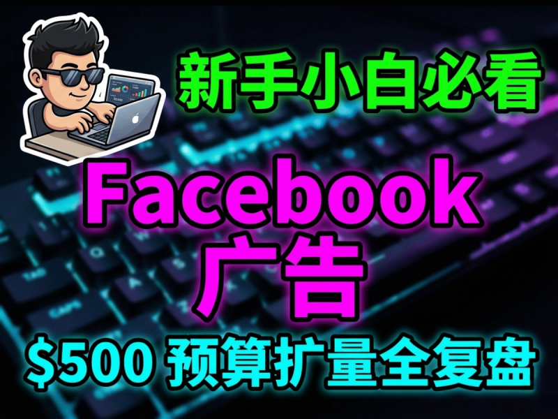 Facebook 广告起步指南 $500 预算从测品到扩量的全实操复盘-Aron厚玉 出海增长