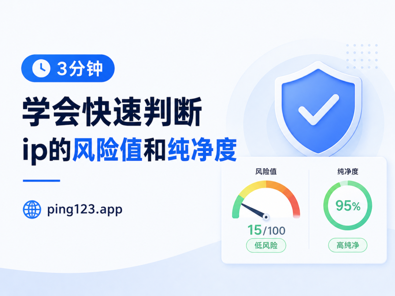 3分钟学会快速判断ip的风险值和纯净度-Aron厚玉 出海增长