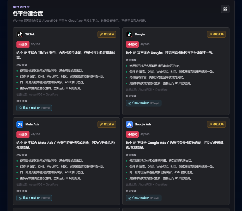 图片[4]-3分钟学会快速判断ip的风险值和纯净度-Aron厚玉 出海增长