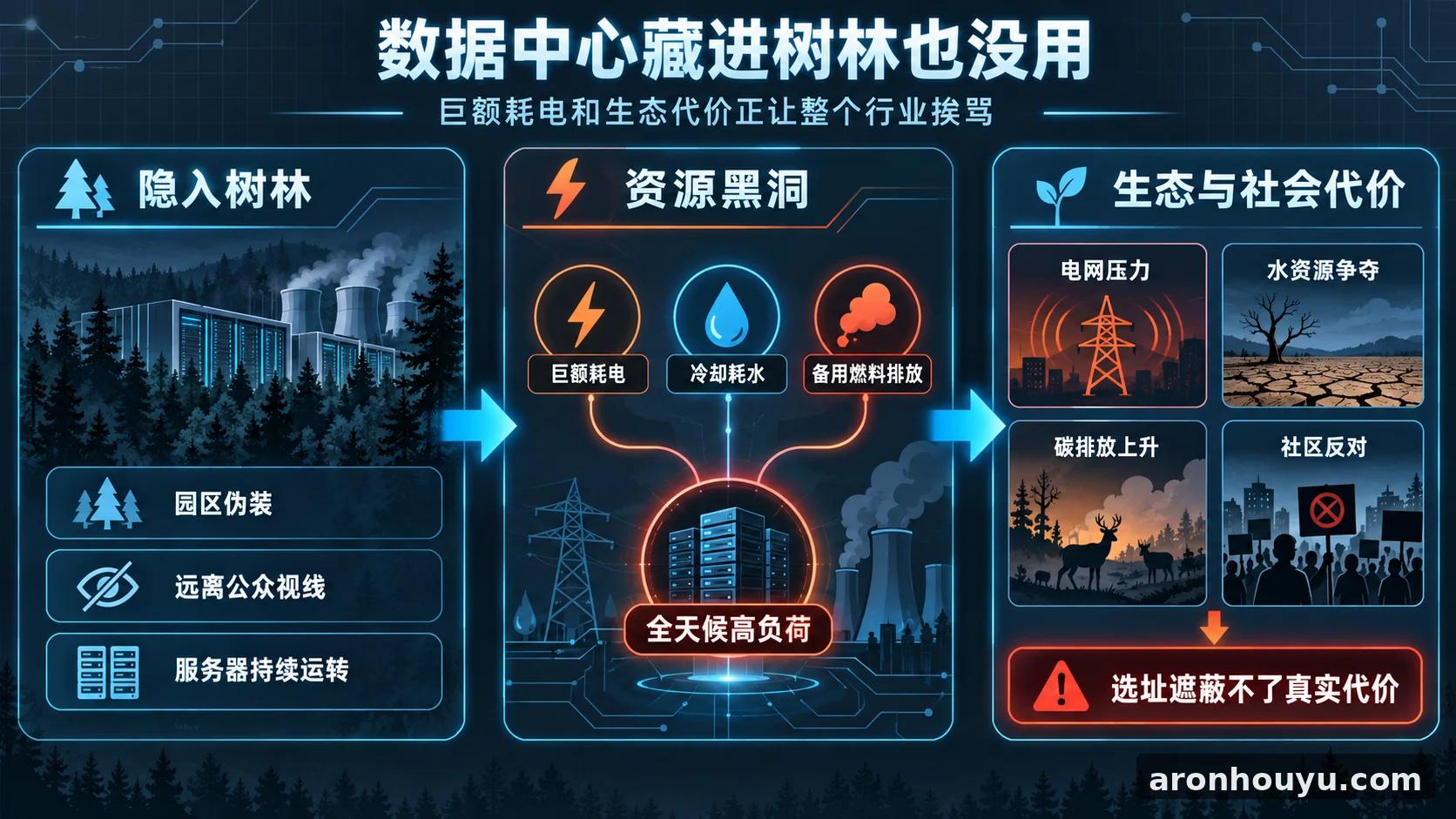 数据中心藏进树林也没用，巨额耗电和生态代价正让整个行业挨骂