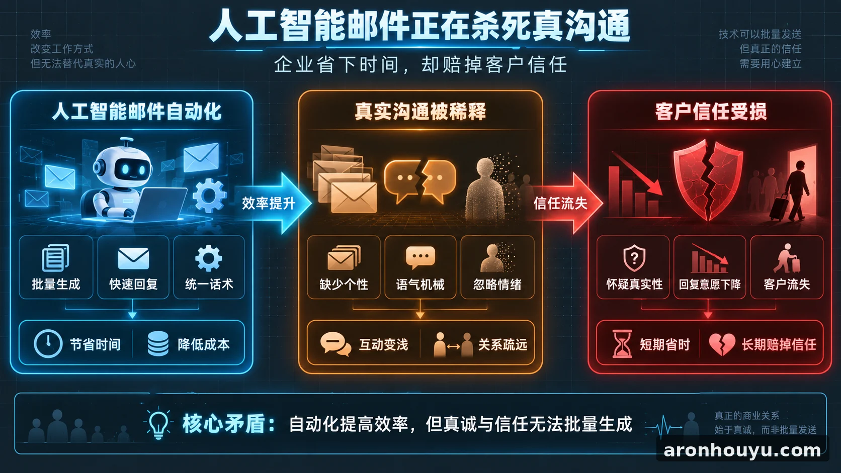 人工智能邮件正在杀死真沟通 企业省下时间却赔掉客户信任