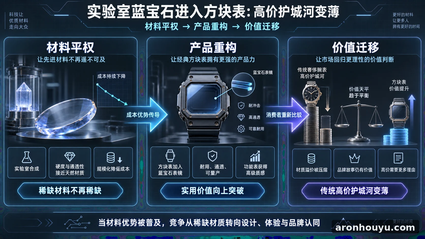 卡西欧把实验室蓝宝石塞进方块表，传统奢侈腕表的高价护城河又薄了一层
