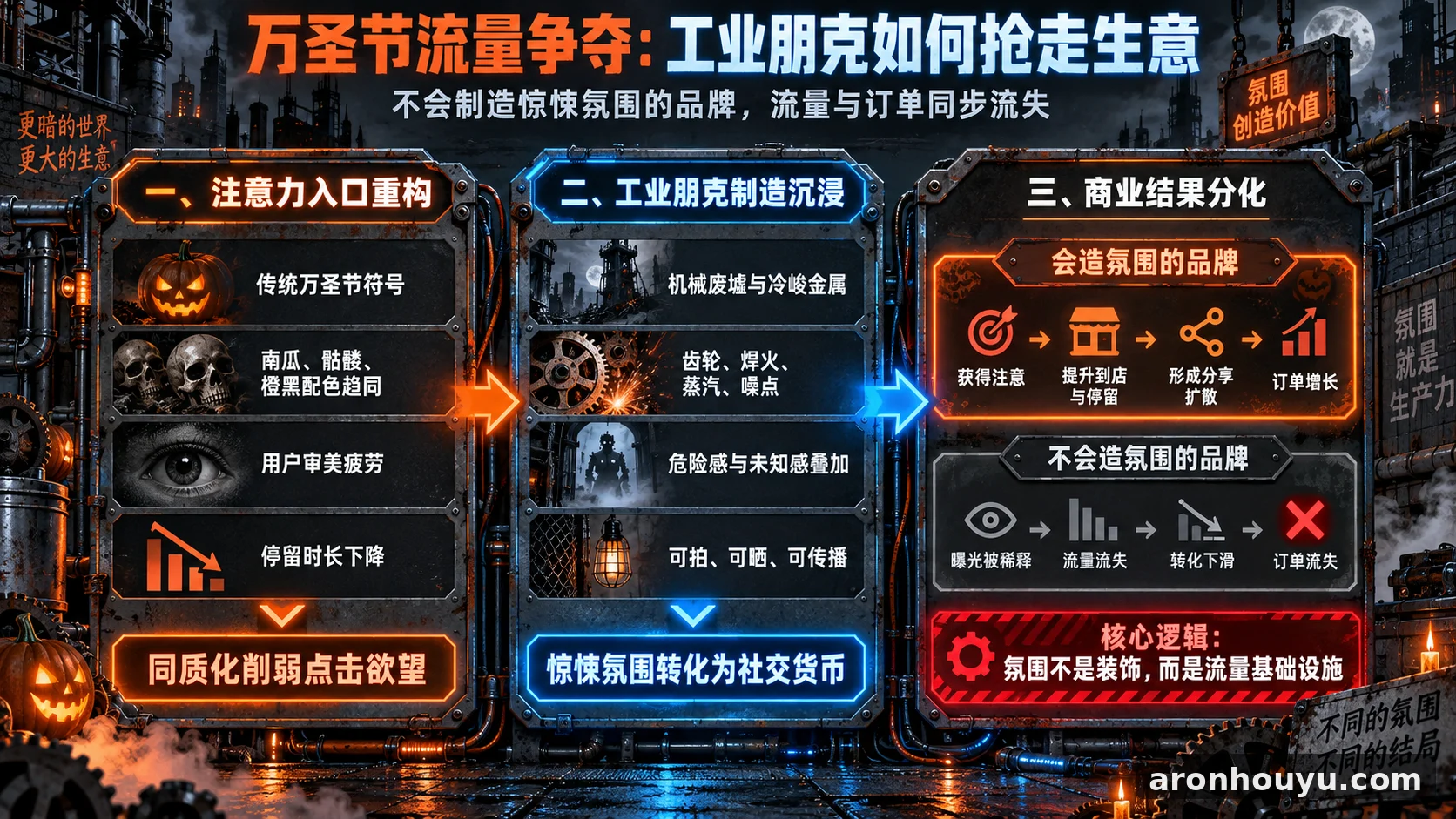 万圣节生意正被工业朋克抢走，不会制造惊悚氛围的品牌只能眼看流量和订单一起流失