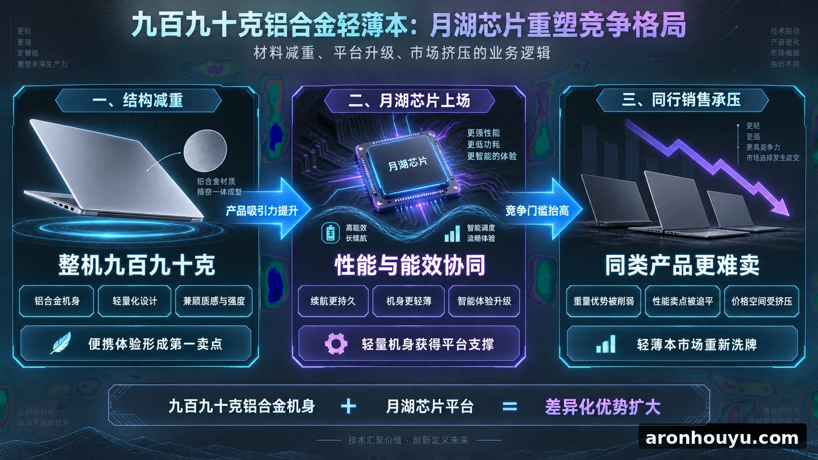 联想把铝合金笔记本压到九百九十克，月湖芯片一上场同行轻薄本更难卖了