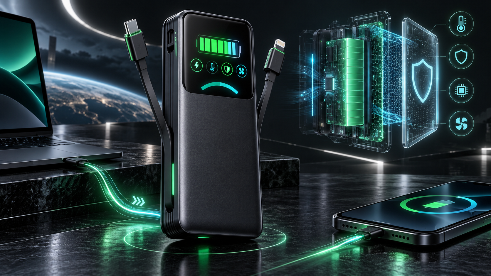 Ugreen launches 45W 20000mAh power bank with built-in cables, color display & 2026 safety standards